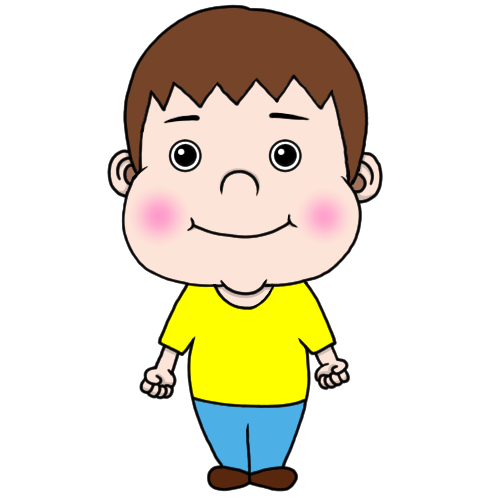 男の子のイラスト 黄 ふりそざや